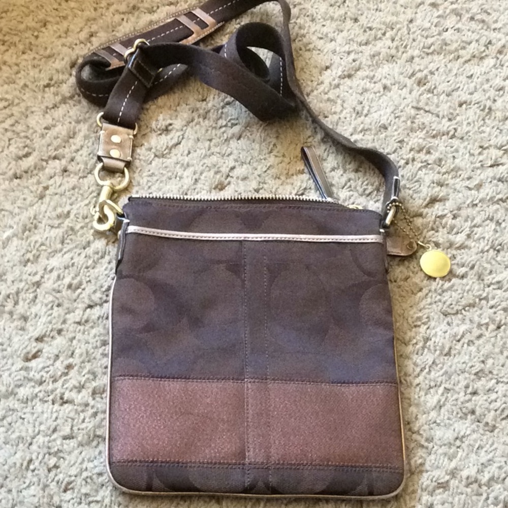Authentic Coach signature crossbody bag